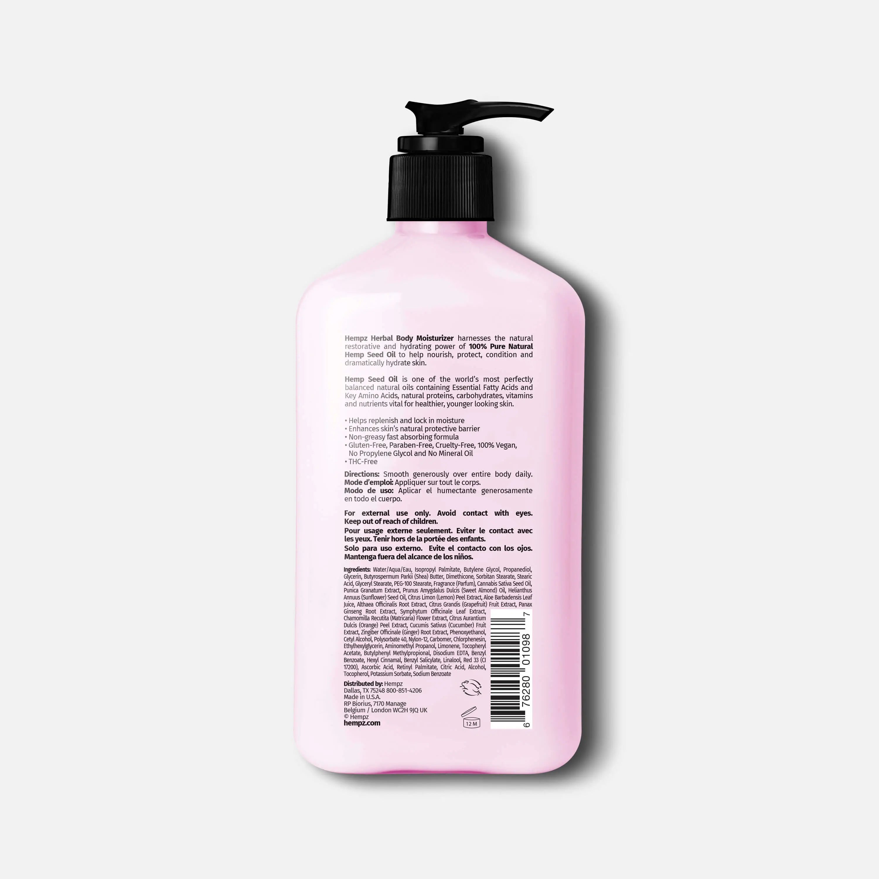 Hempz Pomegranate Herbal Body Moisturiser 500ml